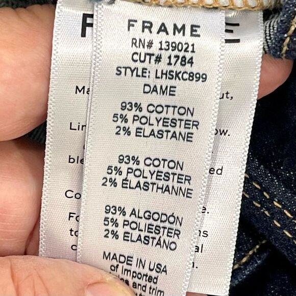 Frame Le High Skinny Jeans. Dark Wash. size 28 - Picture 7 of 9